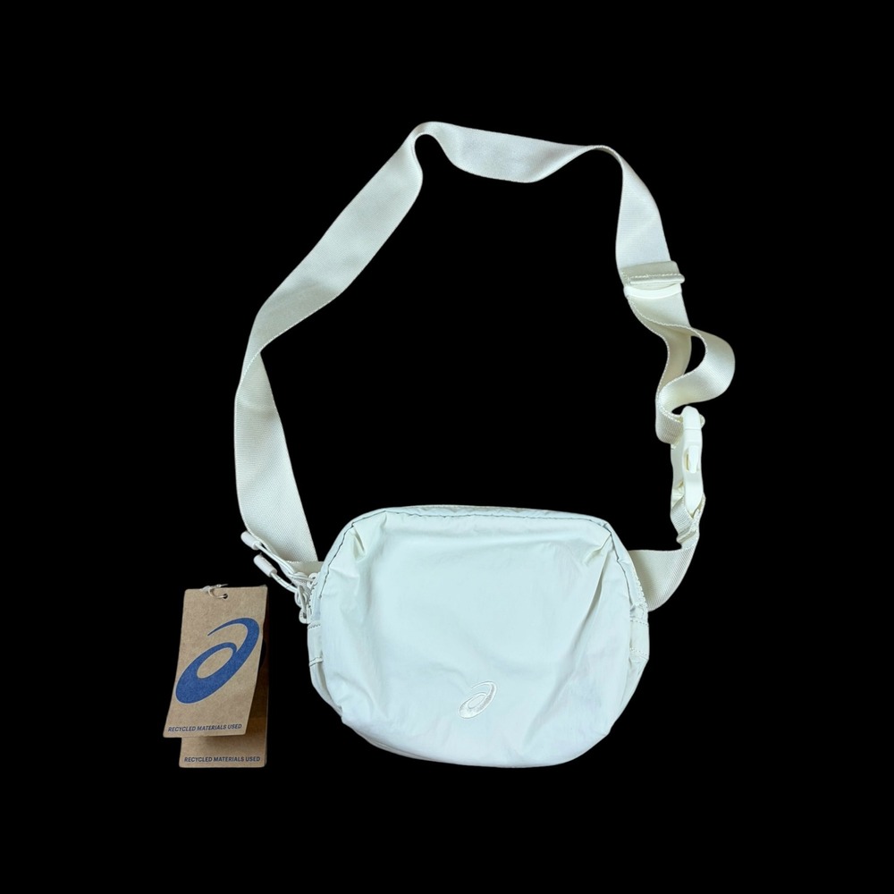 Asics Performance Life 3 Way Pouch Off White Crossbody Waist Bag 3033C231 NWT